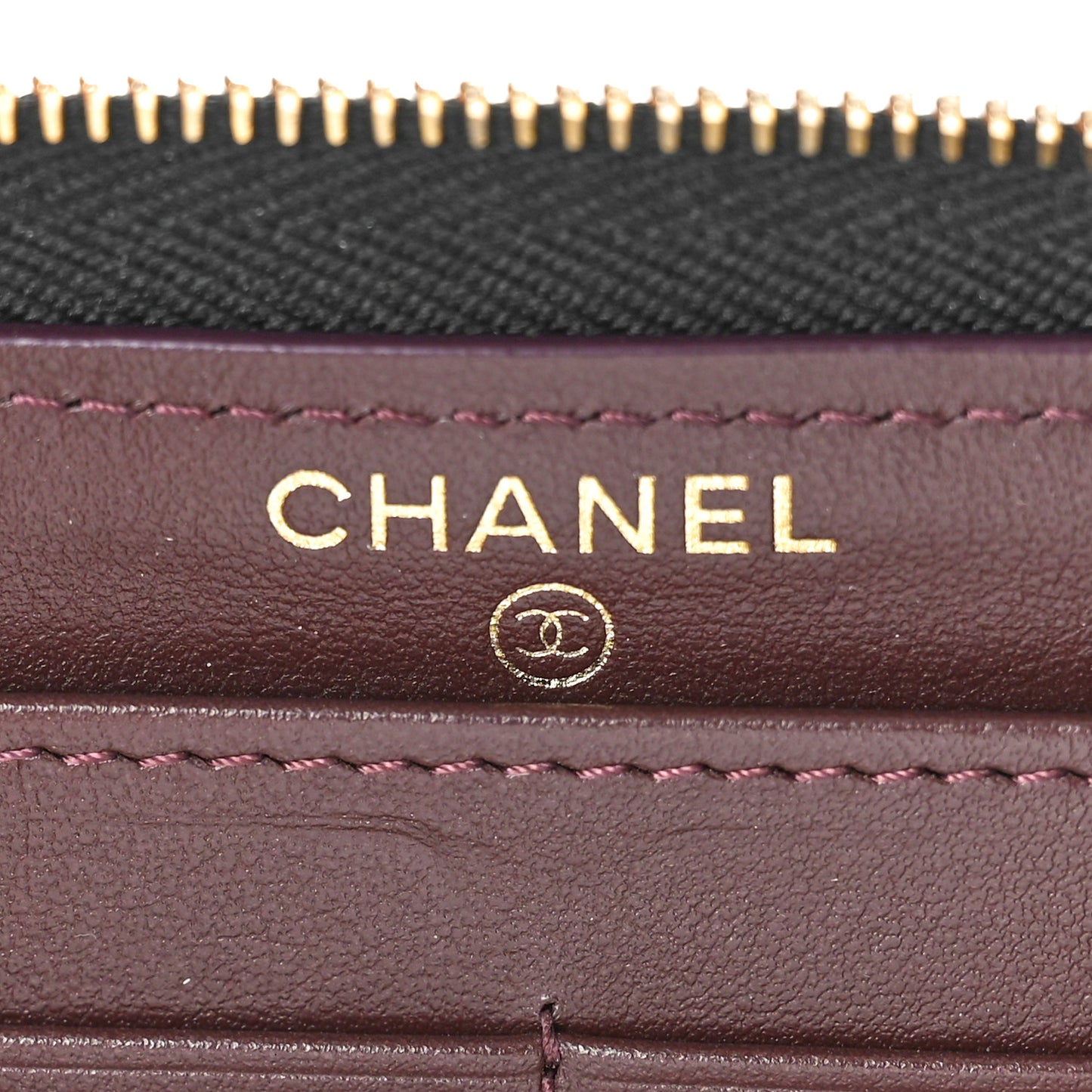 Caviar Quilted Large Gusset Zip Around Wallet Black