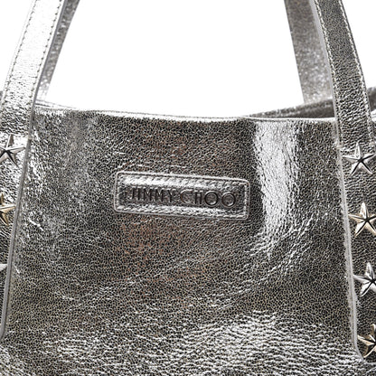 Chanel JIMMY CHOO Metallic Calfskin Sofia Shoulder Bag Silver 9 of 9