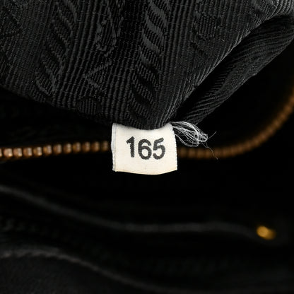 Prada Tessuto Nylon Nappa Braided Gaufre Shopping Satchel Black 7 of 12