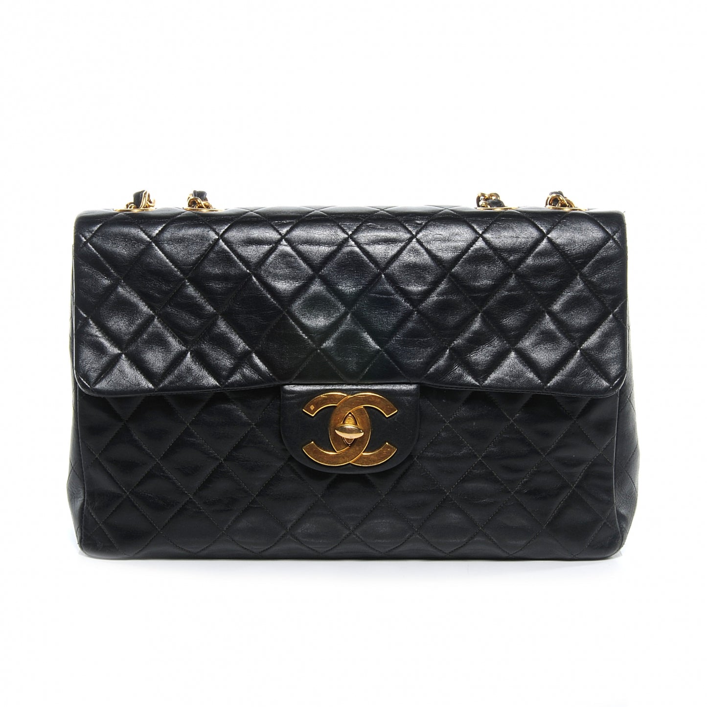 Lambskin XL Jumbo Flap Black