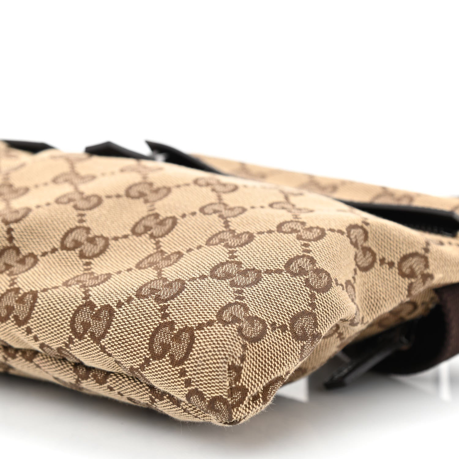 Gucci GG Monogram Double Pocket Belt Bag Dark Brown 11 of 13