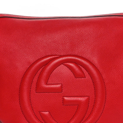 Gucci Pebbled Calfskin Medium Soho Hobo Red 8 of 10