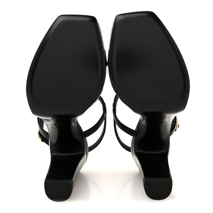 Chanel Lambskin Logo Platform Sandals 36 Black 6 of 10