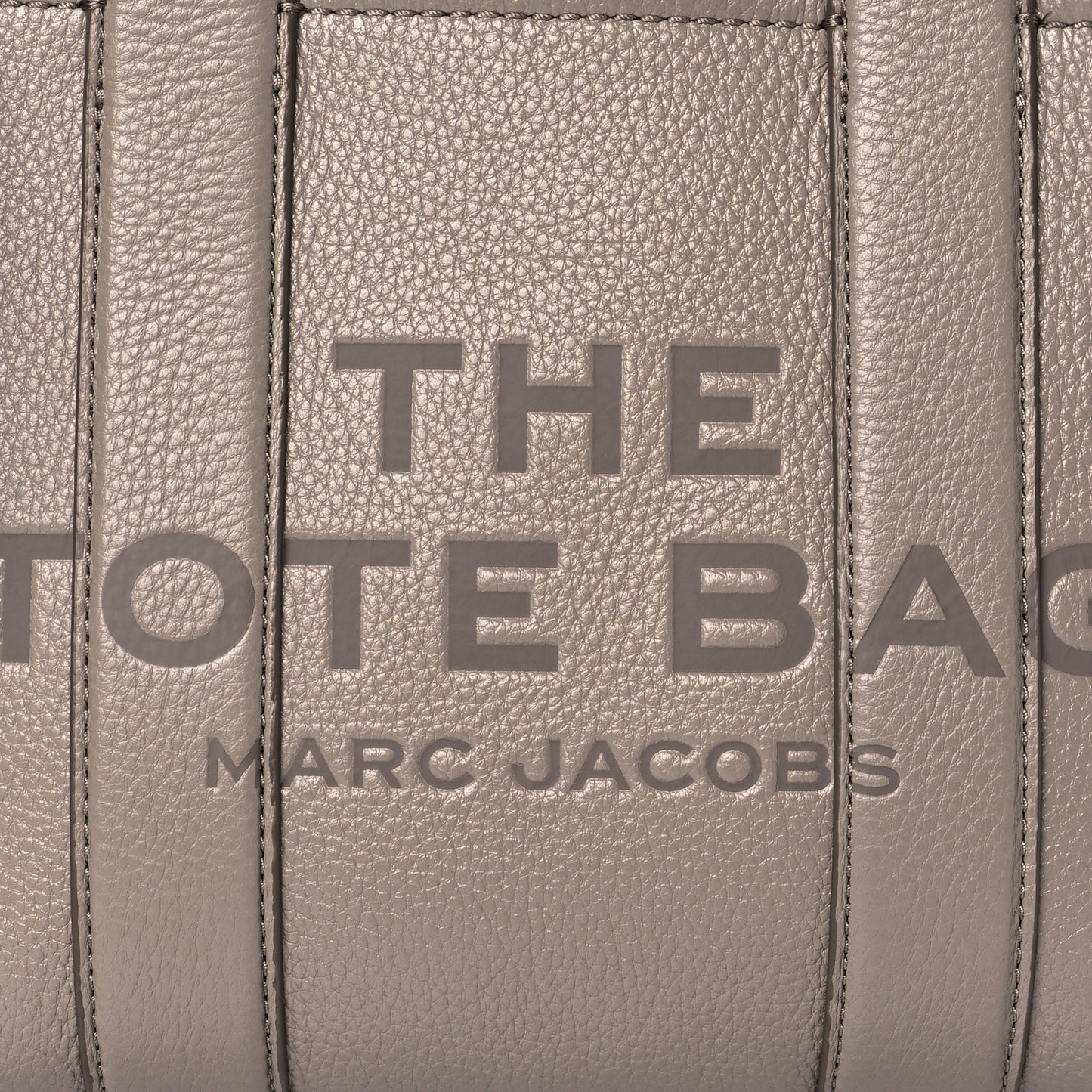 Grained Calfskin Small The Tote Bag Taupe