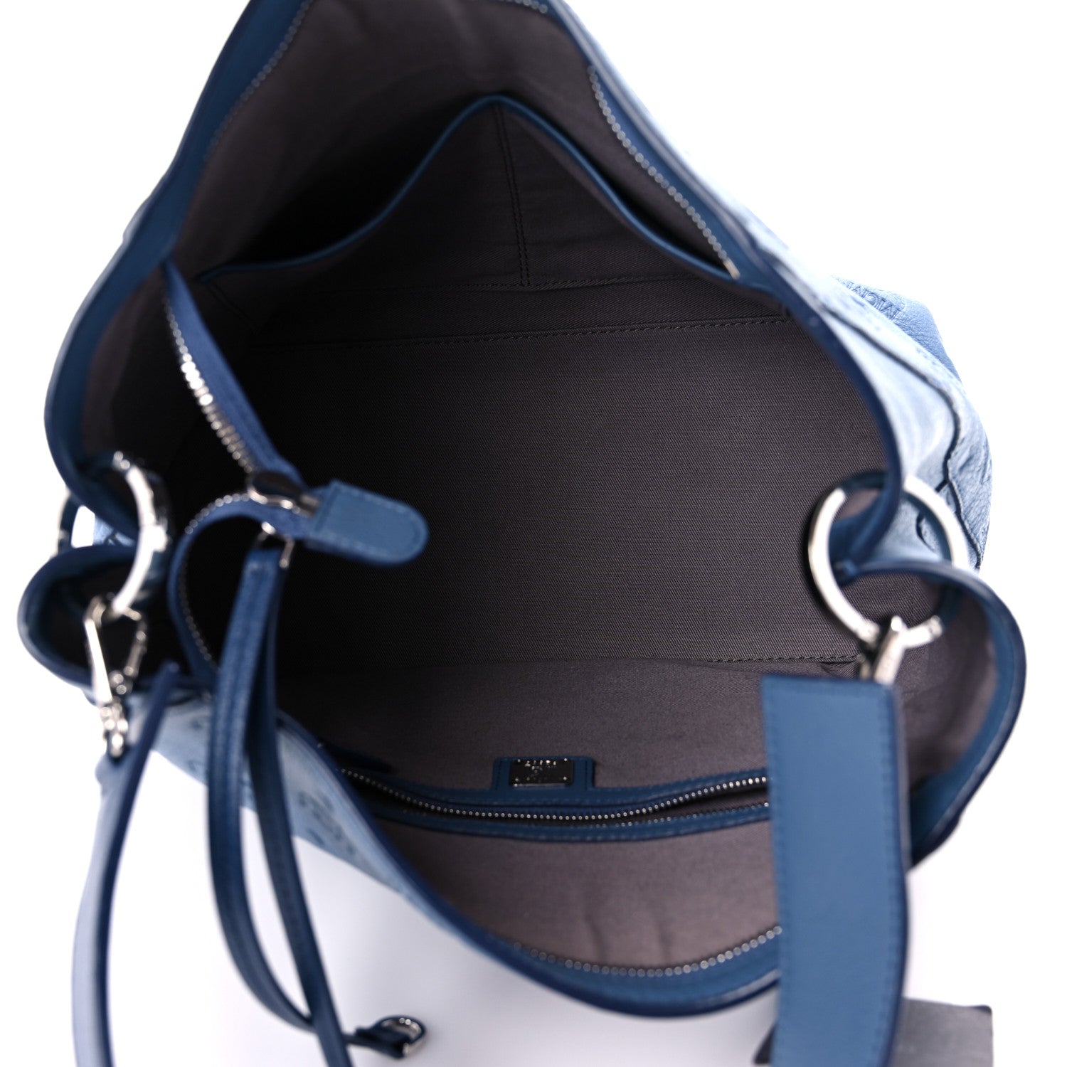 MCM Calfskin Ottomar Monogram Medium Klara Hobo Luft Blue 5 of 11