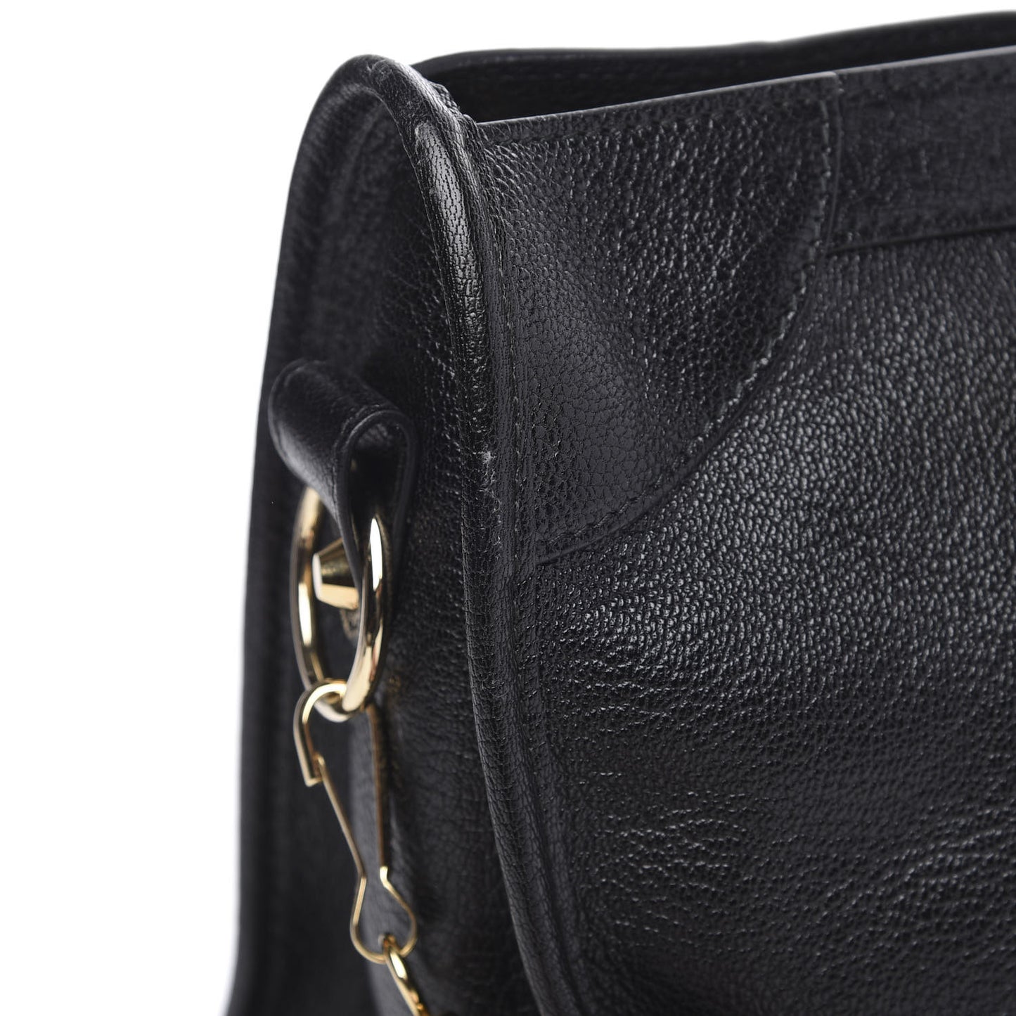 Chevre Gold Metallic Edge Hardware City Black