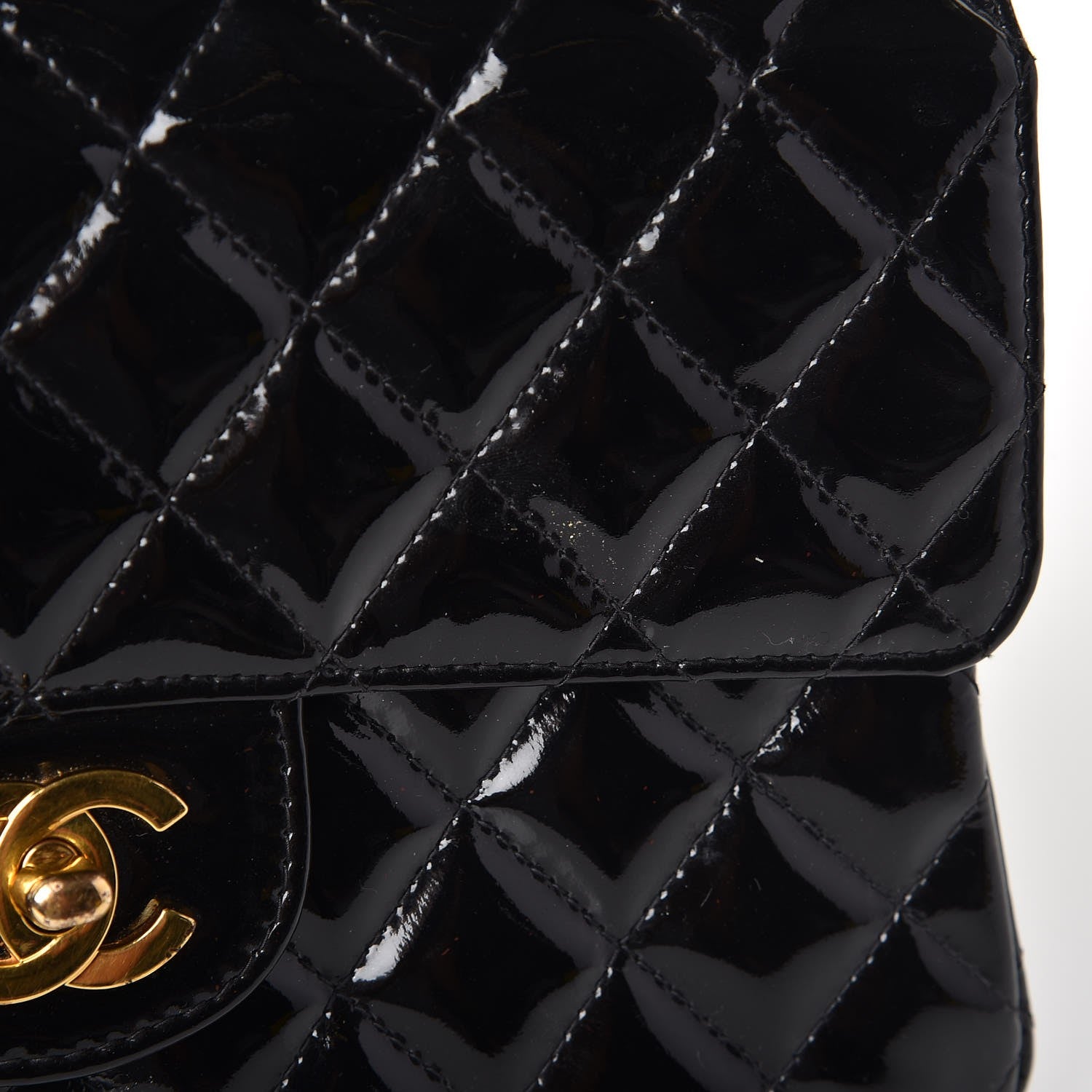 Chanel Patent Quilted Small Double Sided Flap Black 13 of 14