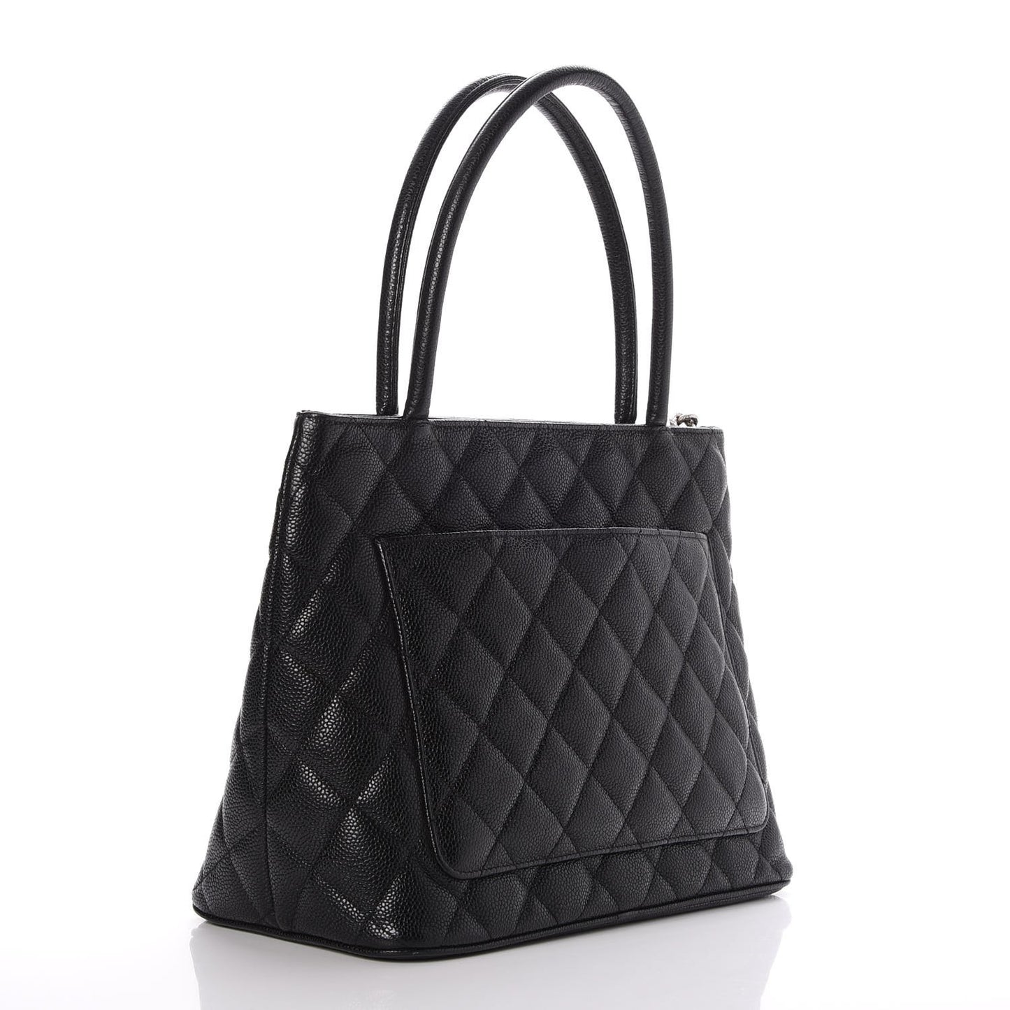 Caviar Quilted Medallion Tote Black