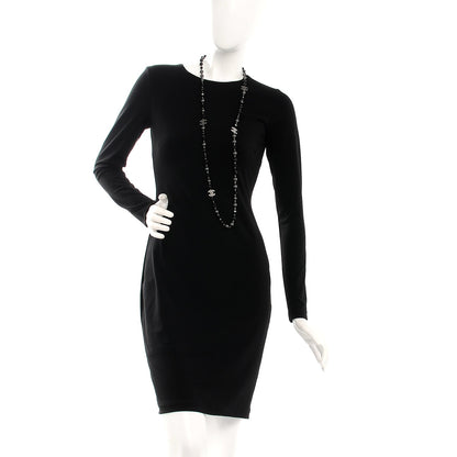 Chanel Ruthenium Beaded CC Long Necklace Black 2 of 4