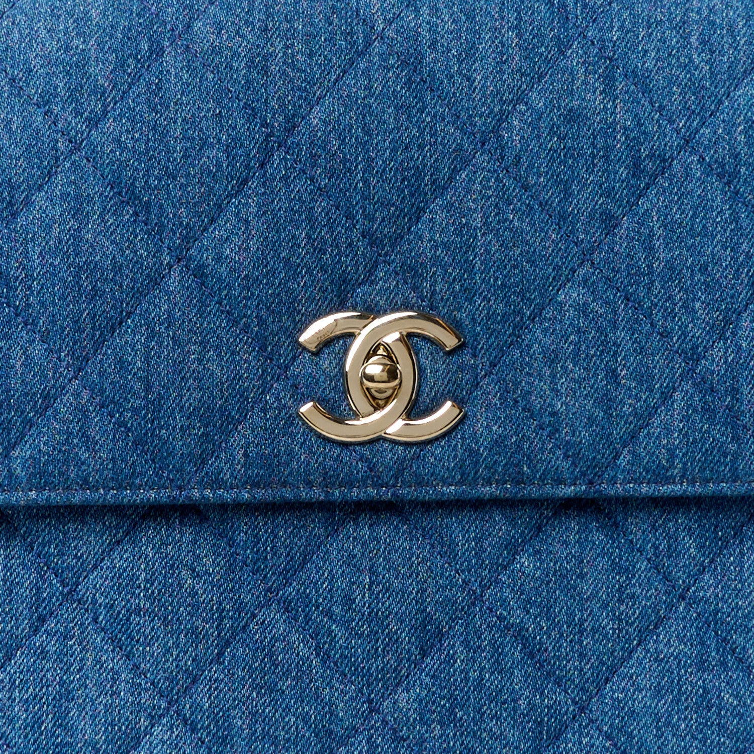 Chanel Denim Quilted Large Trendy CC Flap Dual Handle Bag Blue 10 of 12