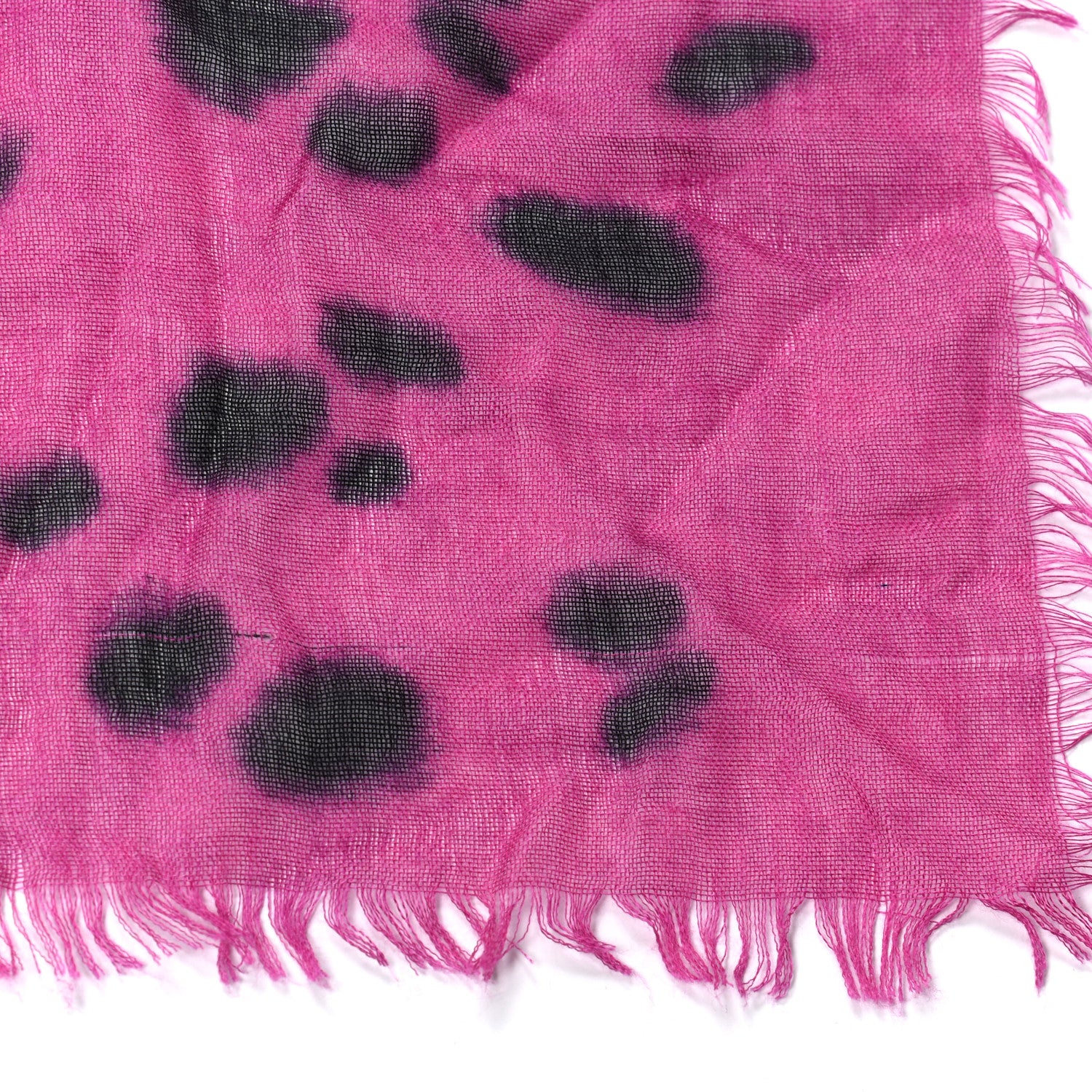 Alexander McQueen Cashmere Silk Skull Scarf Pink Black 5 of 7