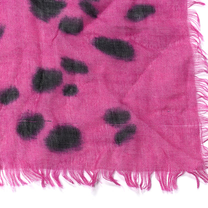 Alexander McQueen Cashmere Silk Skull Scarf Pink Black 5 of 7