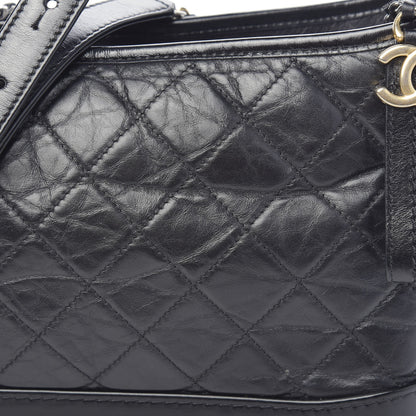 Chanel Aged Calfskin Quilted Medium Gabrielle Hobo Black 10 of 11