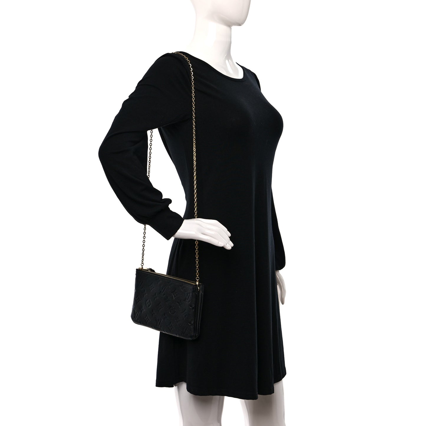 Empreinte Double Zip Pochette Black