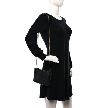 Louis Vuitton Empreinte Double Zip Pochette Black 3 of 10