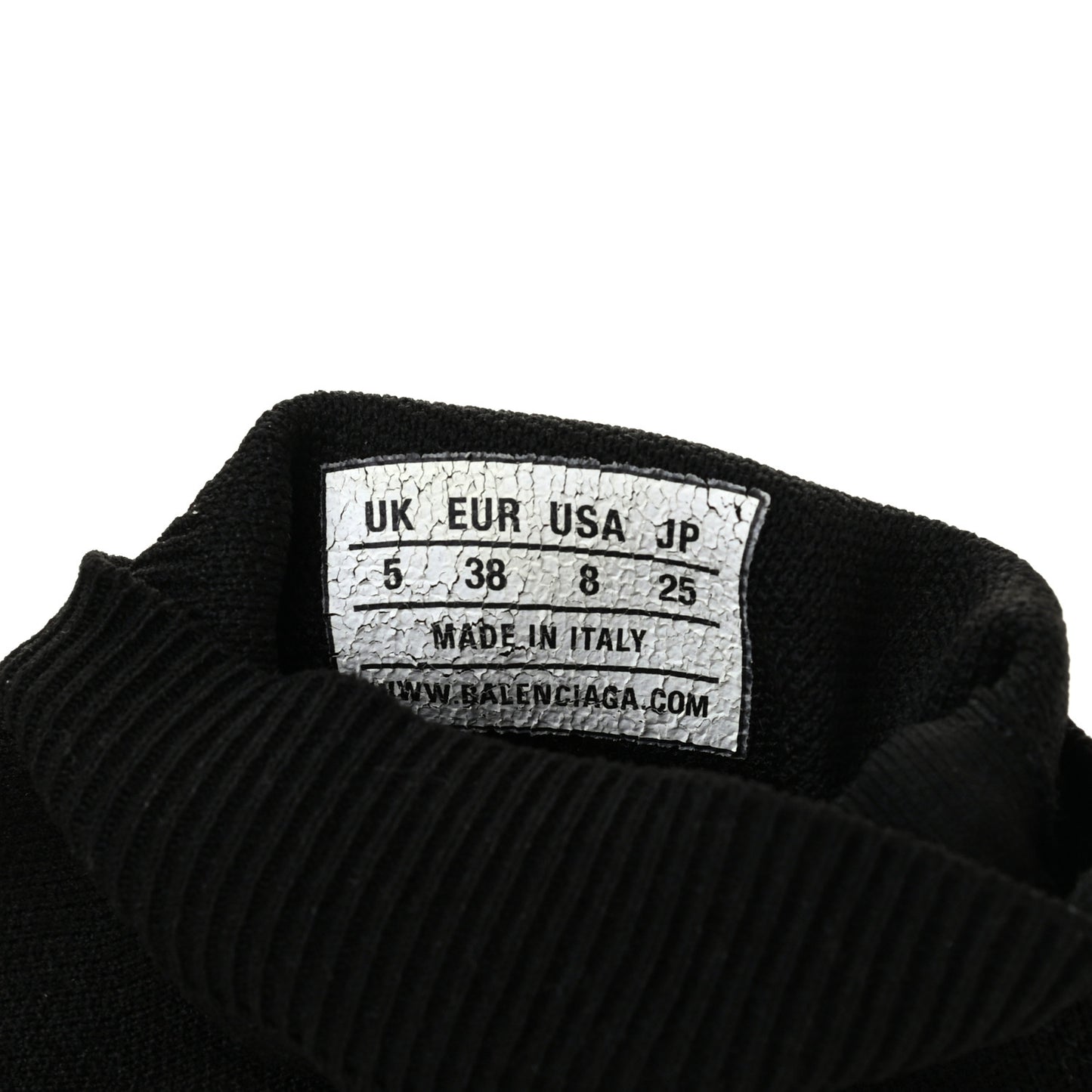 Neoprene Knit Womens Speed Sneakers 38 Black White