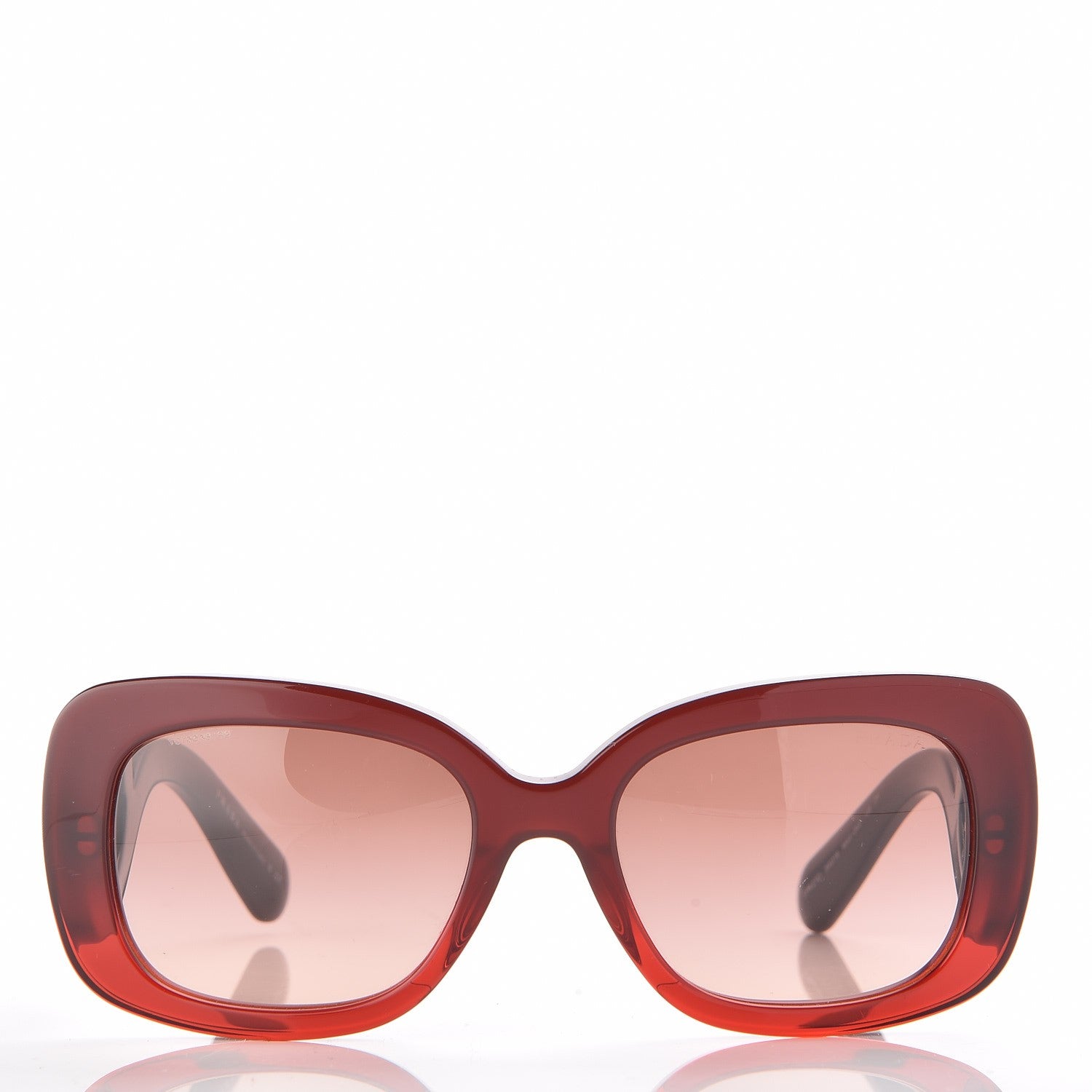 Prada Acetate Baroque Sunglasses SPR 27O Red 2 of 7