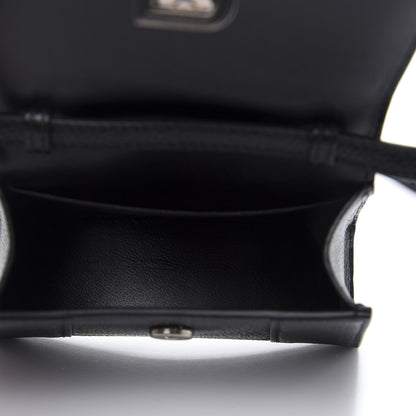 Balenciaga Grained Calfskin Hourglass Top Handle Bag Mini Black 6 of 10