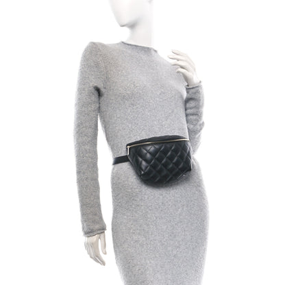 Chanel Calfskin Quilted Waist Belt Bag Black 2 of 11