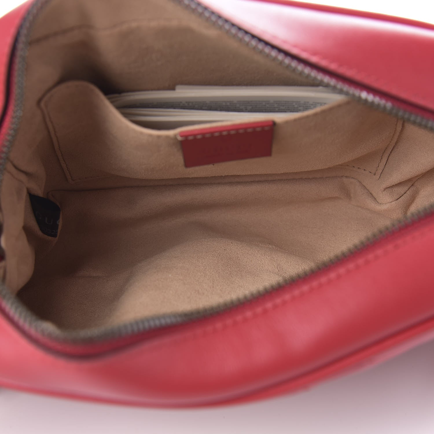 Gucci Calfskin Matelasse Small GG Marmont Chain Shoulder Bag Hibiscus Red 5 of 11