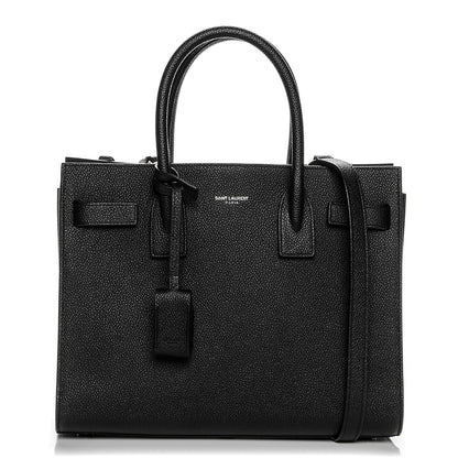 Saint Laurent Grained Calfskin Baby Sac De Jour Black 1 of 7