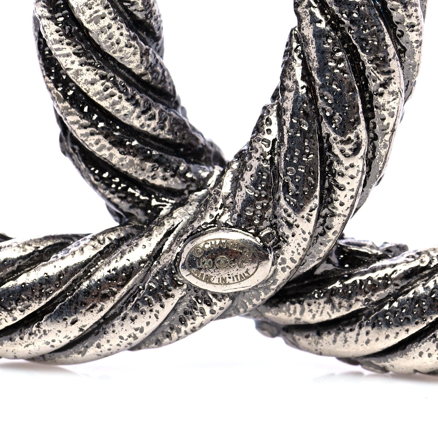 Chanel Ruthenium Twisted CC Brooch 3 of 4