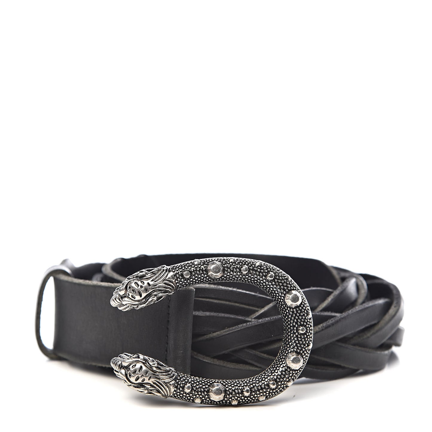 Calfskin Dionysus Braided Belt 95 38 Black
