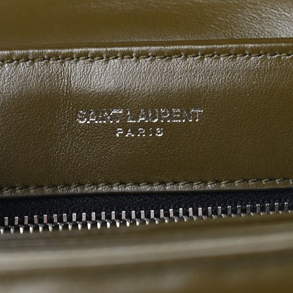 Saint Laurent Calfskin Y Quilted Monogram Toy Loulou Crossbody Bag Military Olive 5 of 7