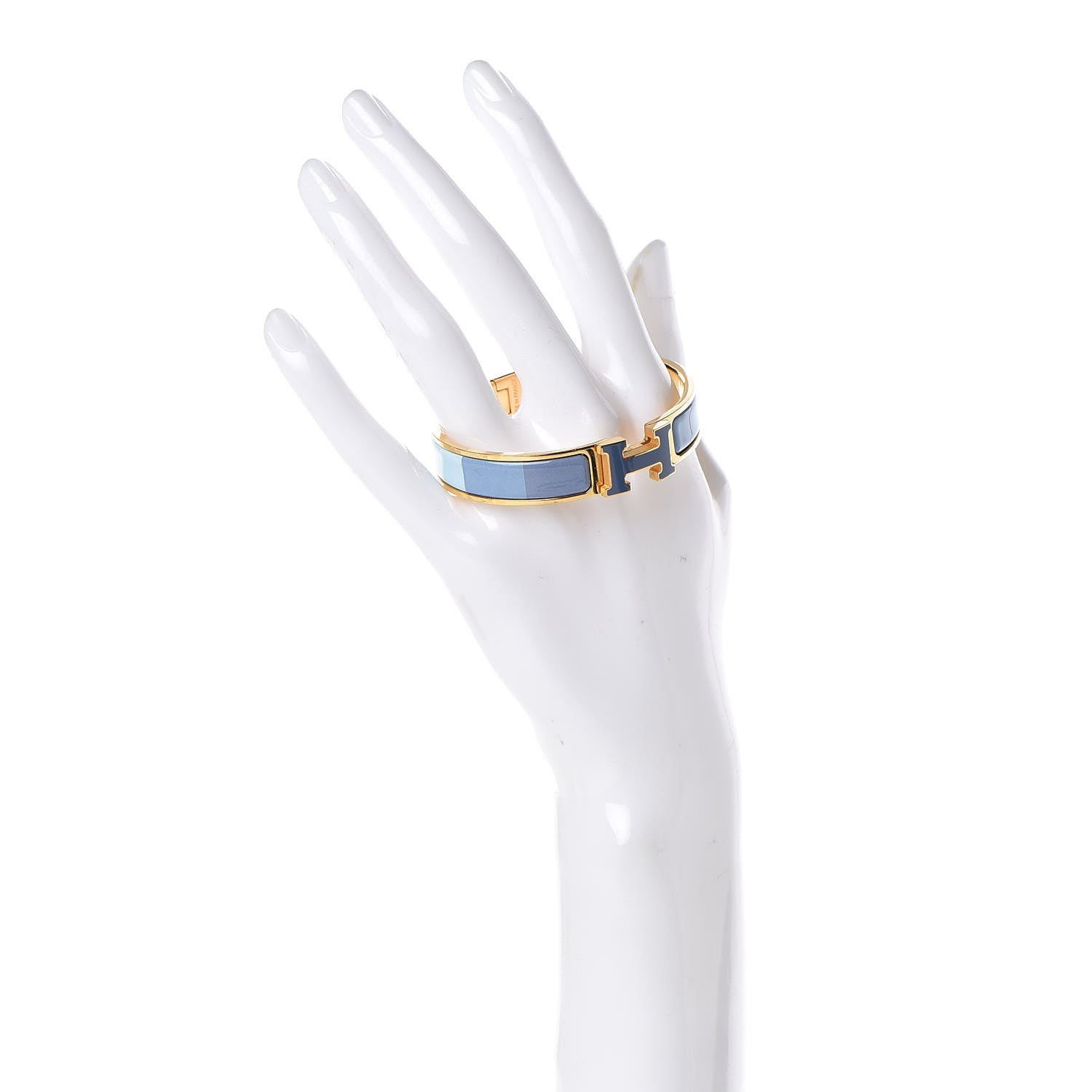 Hermes Enamel Narrow Clic Clac H Rainbow Bracelet PM Rainbow Bleu 2 of 5