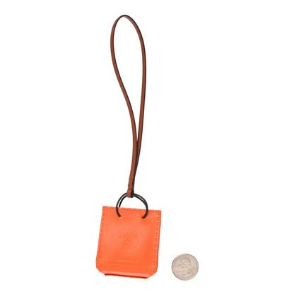 Hermes Milo Lambskin Swift Shopping Bag Charm Feu Gold 2 of 3