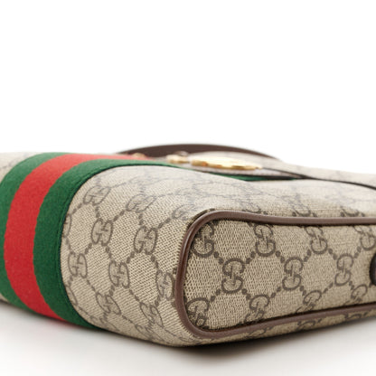 Gucci GG Supreme Monogram Web Small Ophidia Messenger Bag Brown 11 of 12