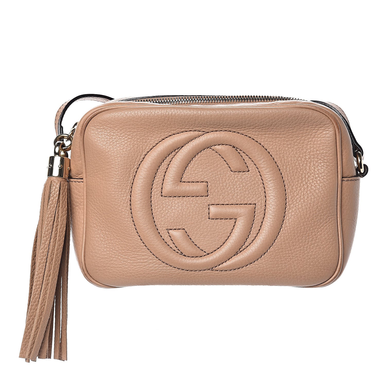 Gucci Pebbled Calfskin Small Soho Disco Bag Rose Beige 1 of 11