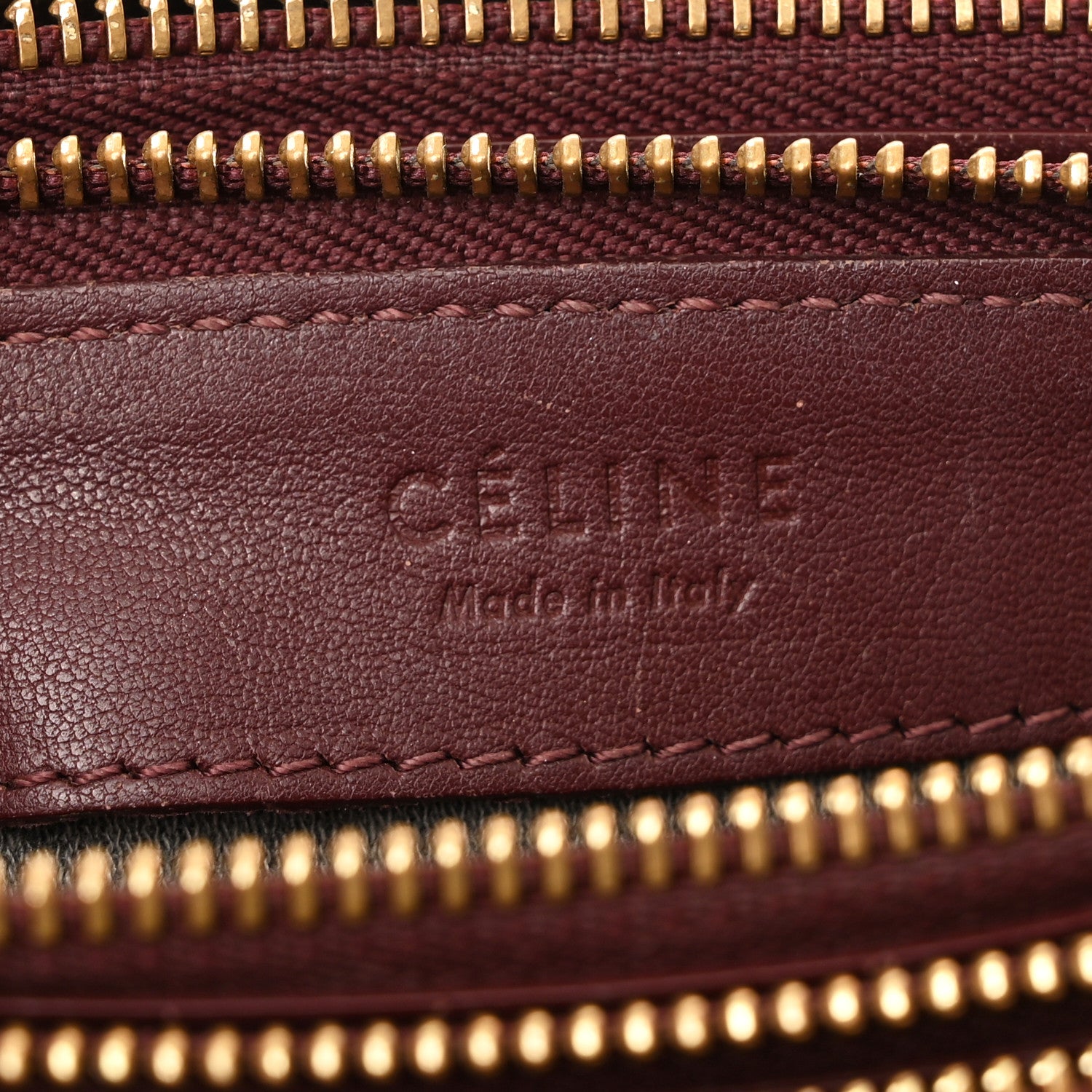 Celine Lambskin Large Trio Crossbody Bag Burgundy 8 of 14
