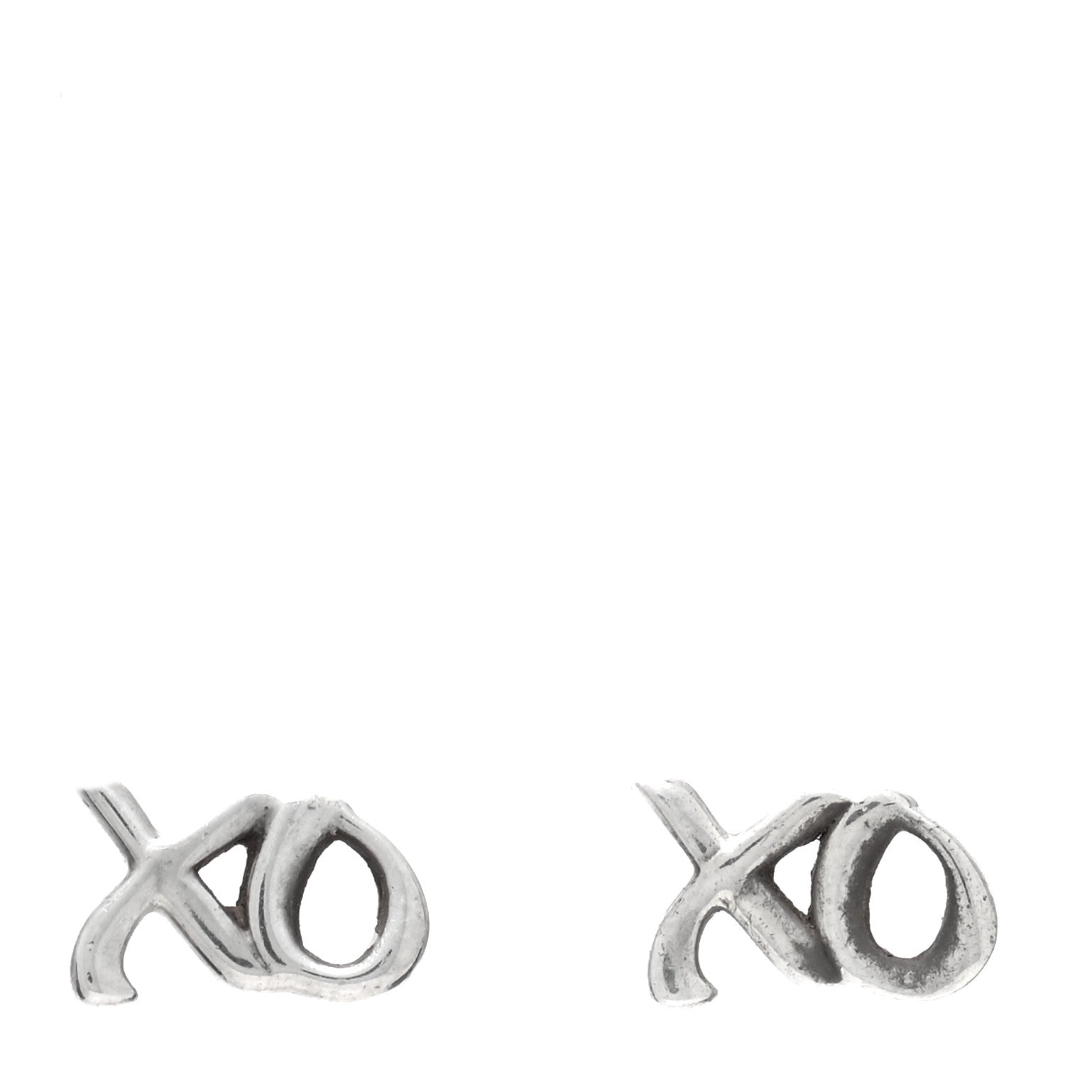 Tiffany Sterling Silver Paloma's Graffiti Love and Kisses Earrings 1 of 4