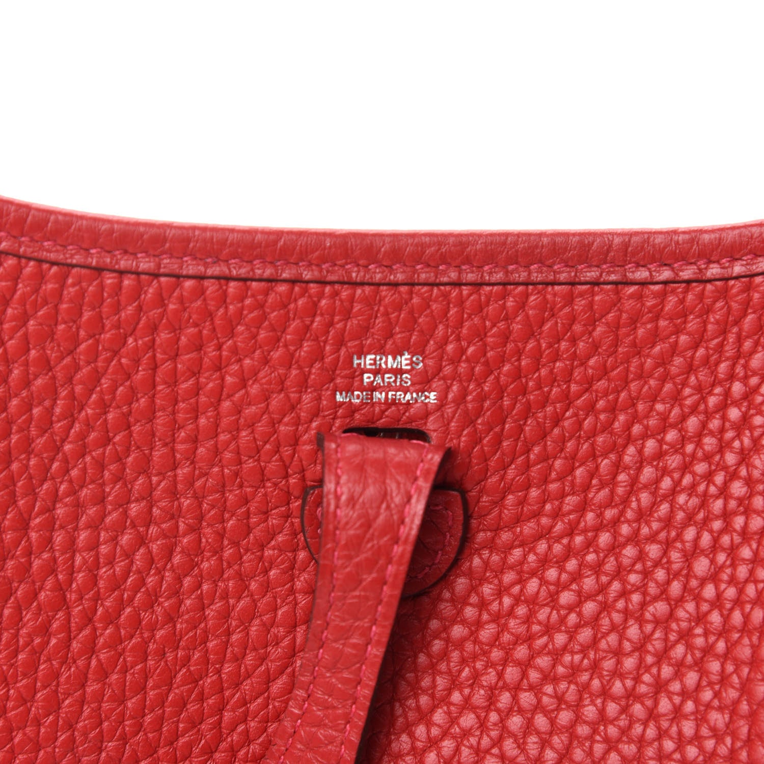Hermes Taurillon Clemence Evelyne TPM Rouge Casaque 8 of 10