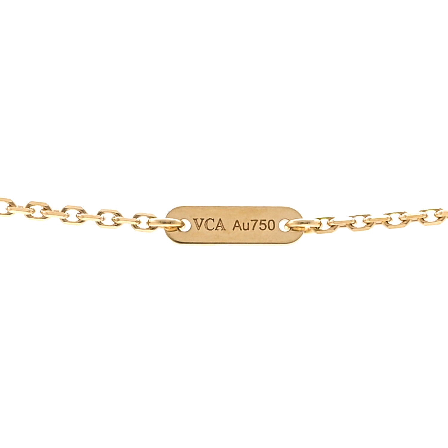 Van Cleef & Arpels 18K Yellow Gold Mother of Pearl Sweet Alhambra Pendant Necklace 5 of 6
