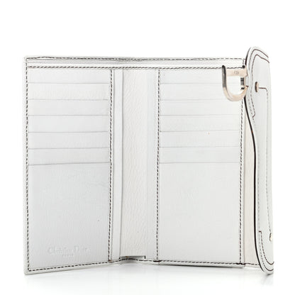 Christian Dior Calfskin Saddle Wallet White 5 of 7