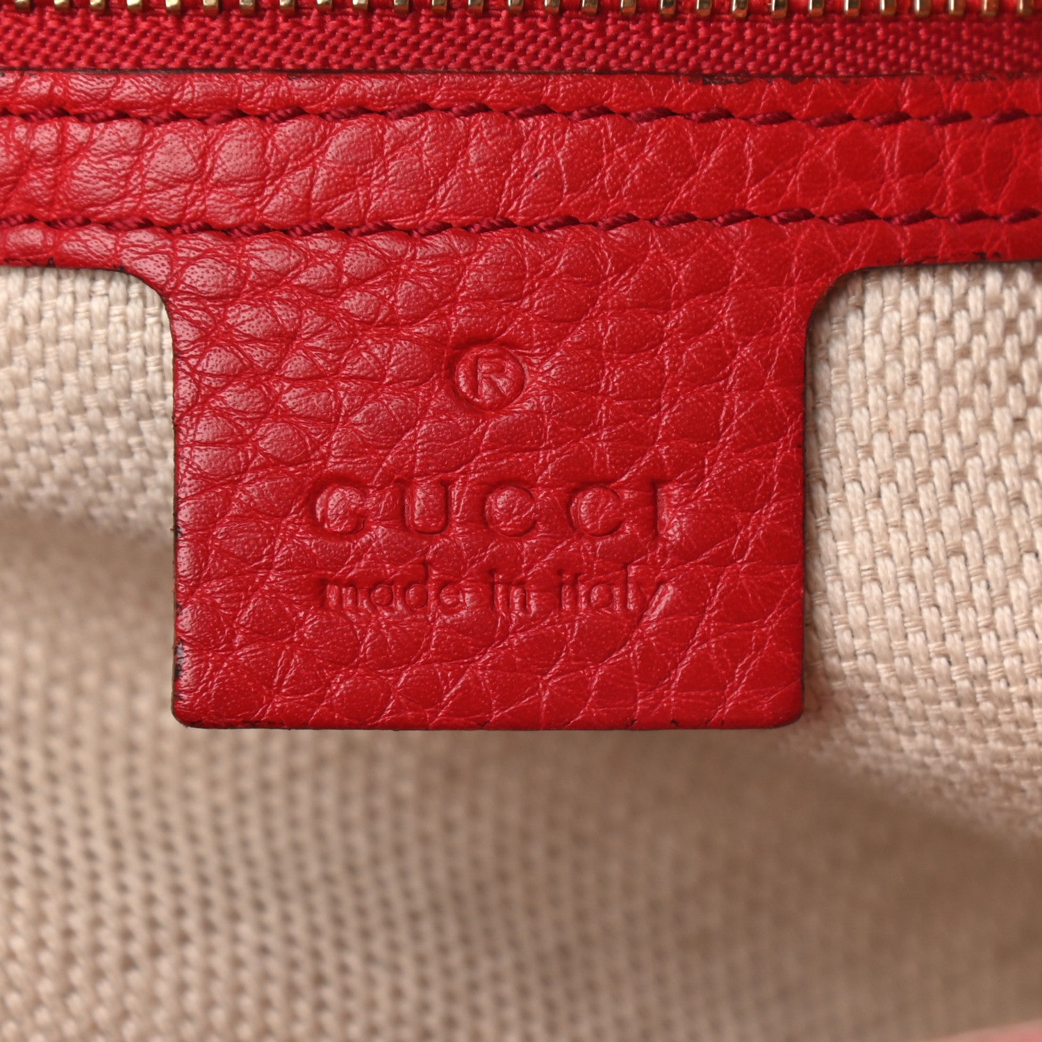 Gucci Pebbled Calfskin Medium Soho Chain Shoulder Bag Tabasco Red 6 of 11
