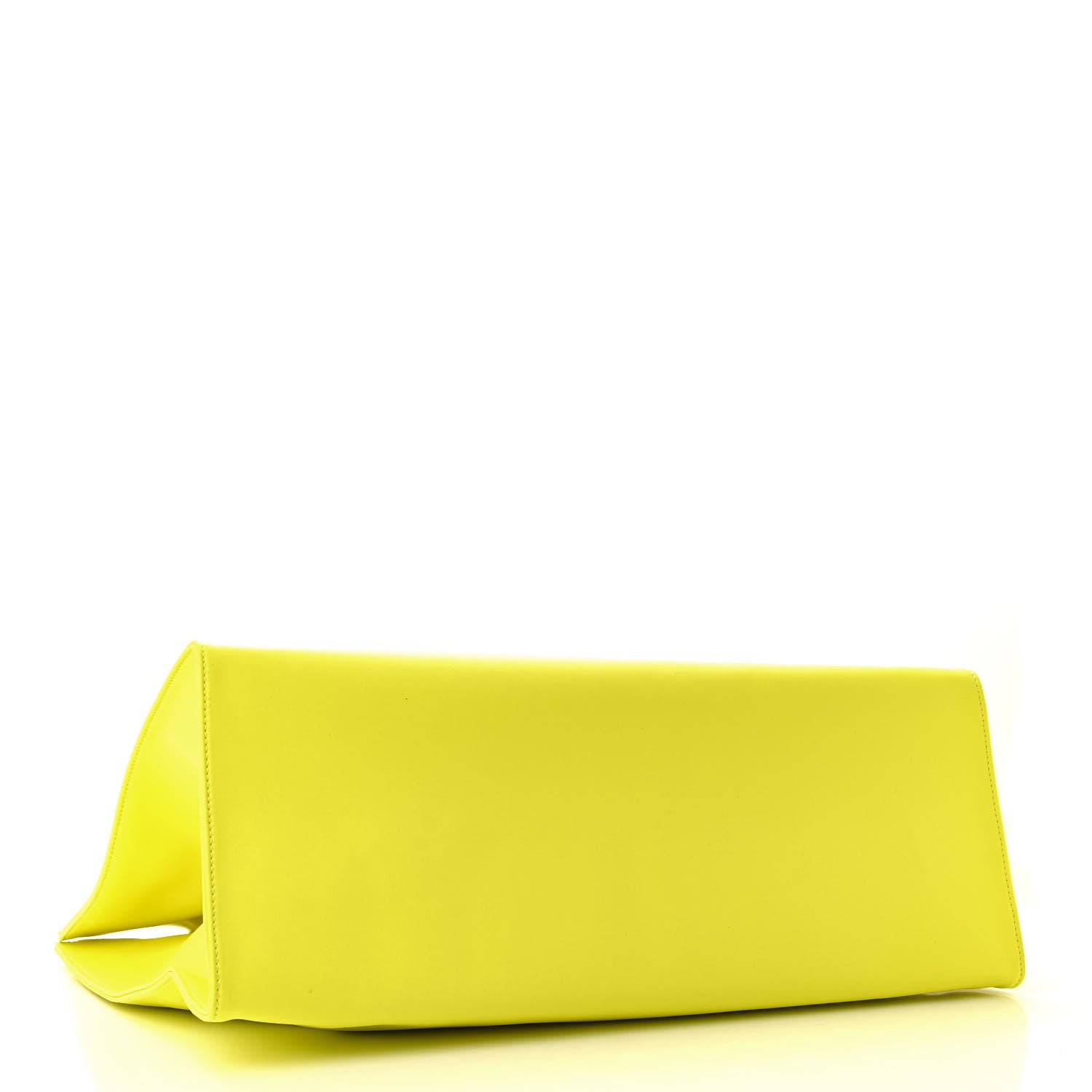 Telfar Vegan Leather Large Shopping Bag Highlighter Yellow 4 of 10