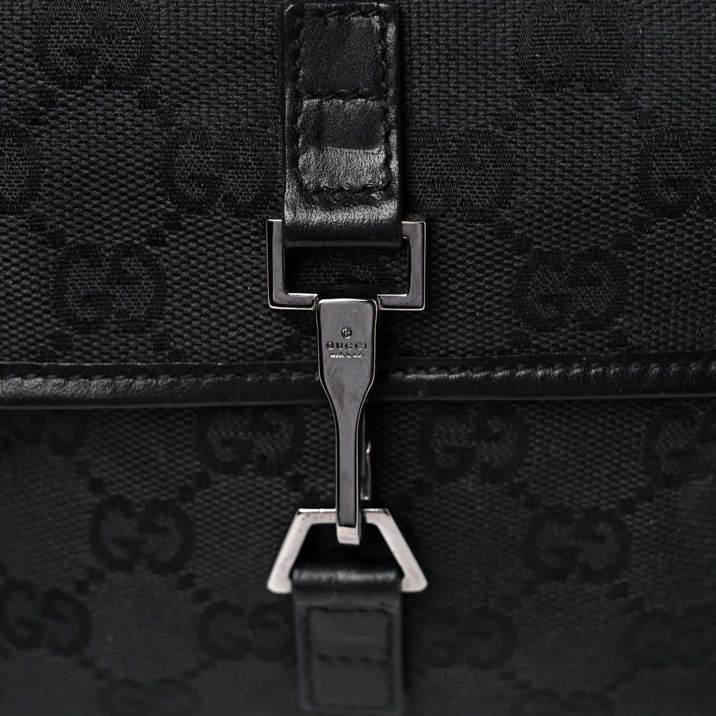 GG Monogram Web Flight Belt Bag Black