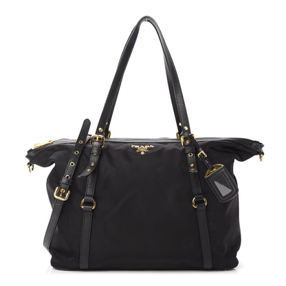 Prada Saffiano Tessuto Nylon Shopping Tote Black 1 of 10