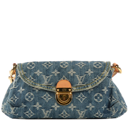 Louis Vuitton Monogram Denim Mini Pleaty Blue 1 of 7