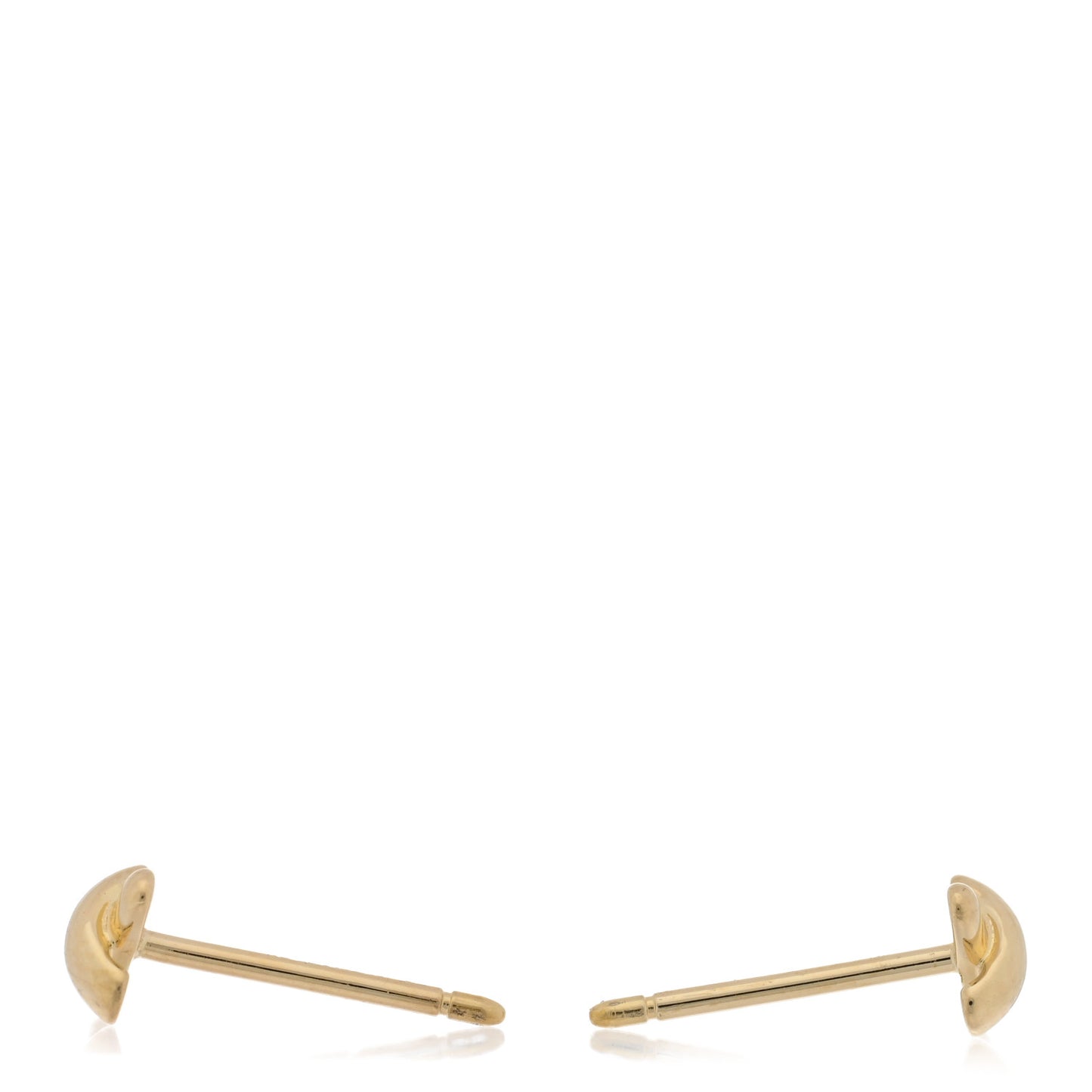 18K Yellow Gold 5mm Cross Stitch Earrings