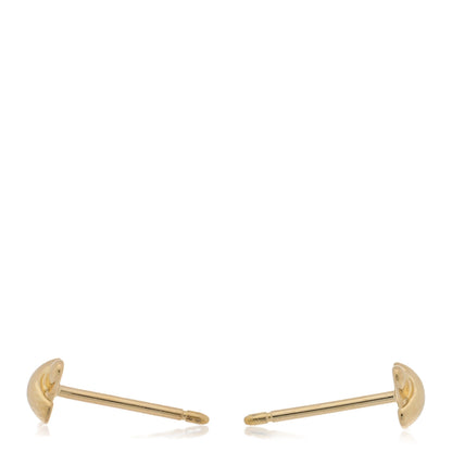 Tiffany 18K Yellow Gold 5mm Cross Stitch Earrings 3 of 4