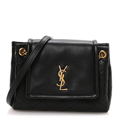 Saint Laurent Lambskin Quilted Monogram Mini Nolita Black 1 of 11