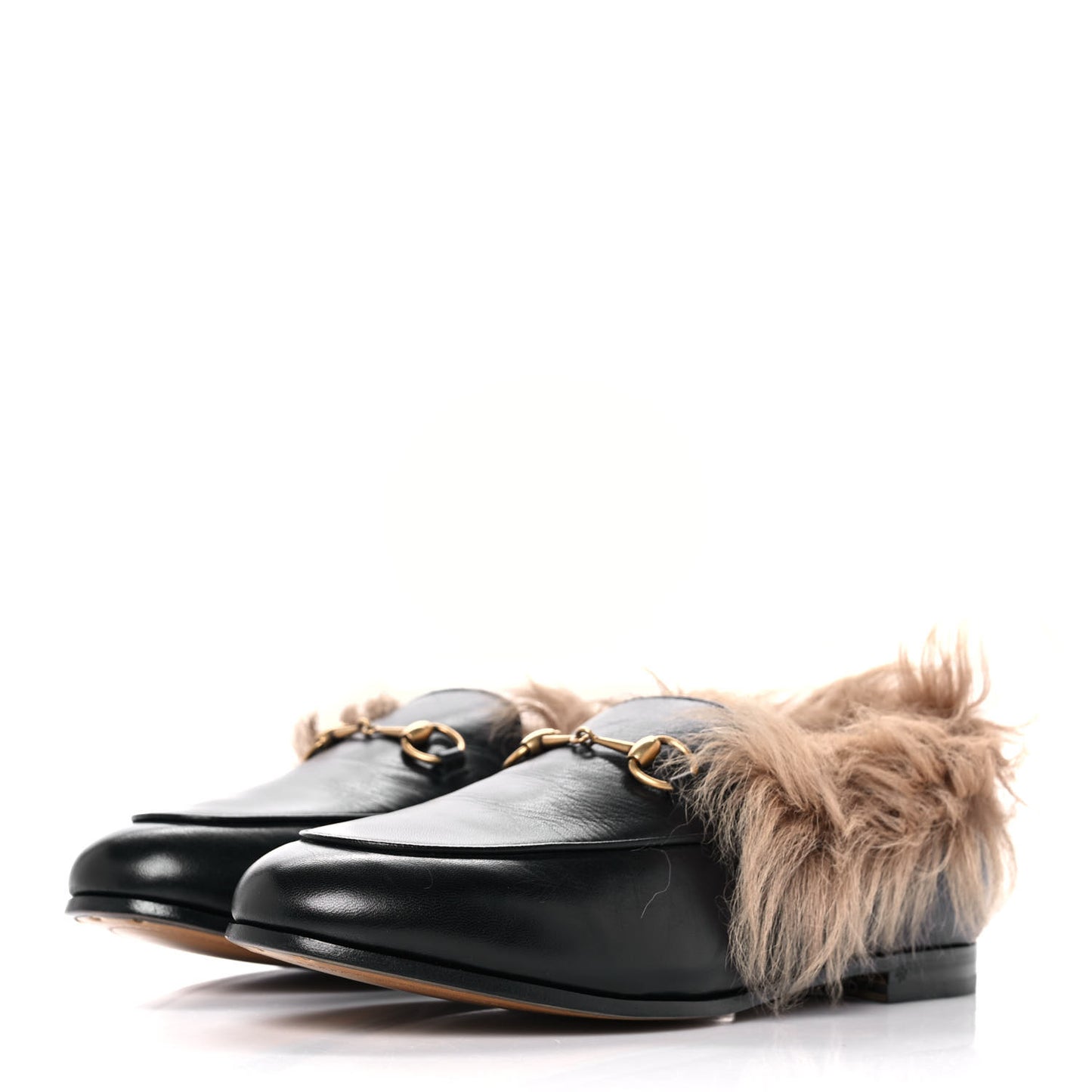 Malaga Kid Fur Womens Jordaan Loafers 38 Black Natural