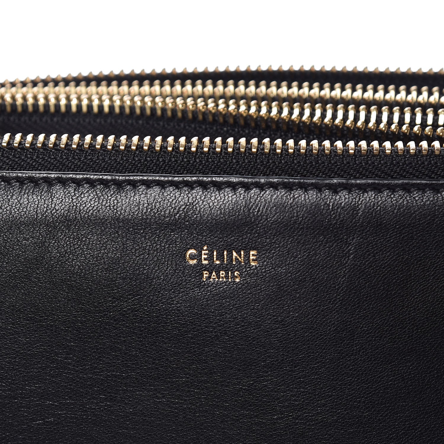 Celine Lambskin Large Trio Crossbody Bag Black 8 of 12
