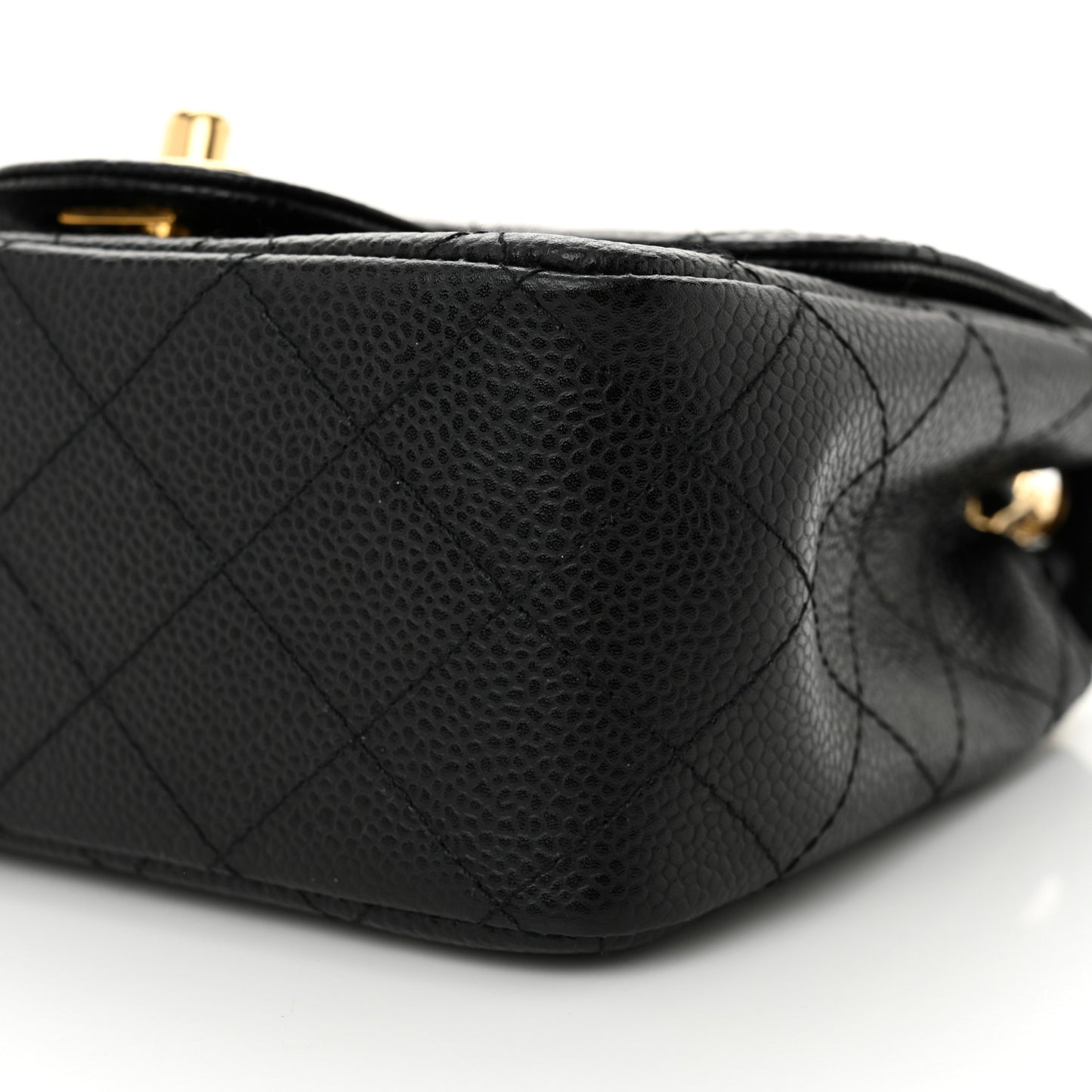 Caviar Quilted Mini Square Flap Black
