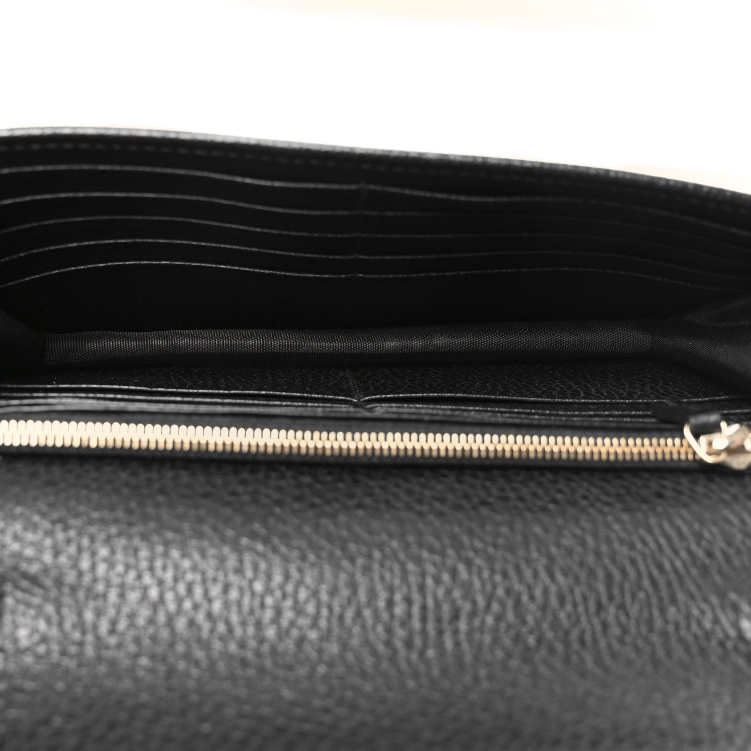 Gucci Dollar Calfskin Interlocking G Chain Wallet Black 5 of 11