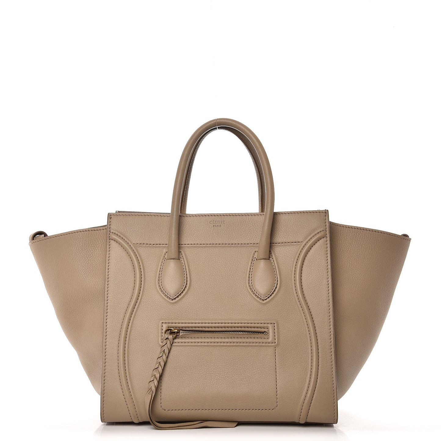 Supple Calfskin Medium Phantom Luggage Beige